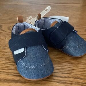 Cat & Jack Denim and Black Baby Shoes